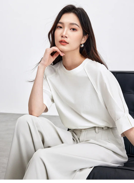 Casual Crewneck Short Sleeve Top