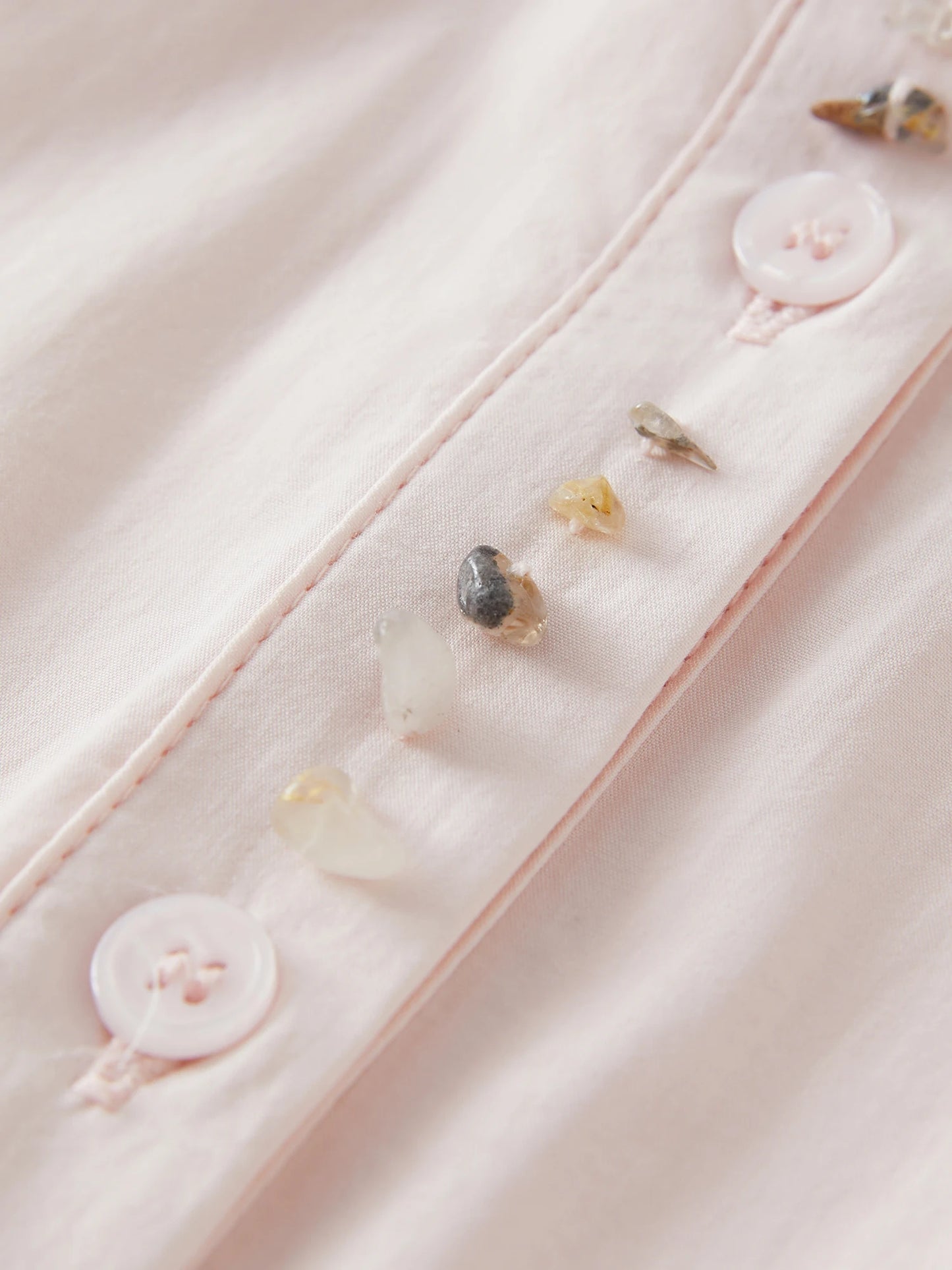 Slim Pink Minimalist Button-Up Shirt & All-Match Top