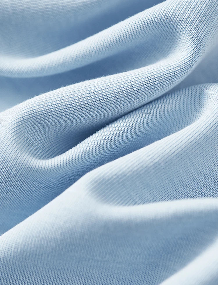 Solid Embroidery Crew Neck Long Sleeve T-shirt