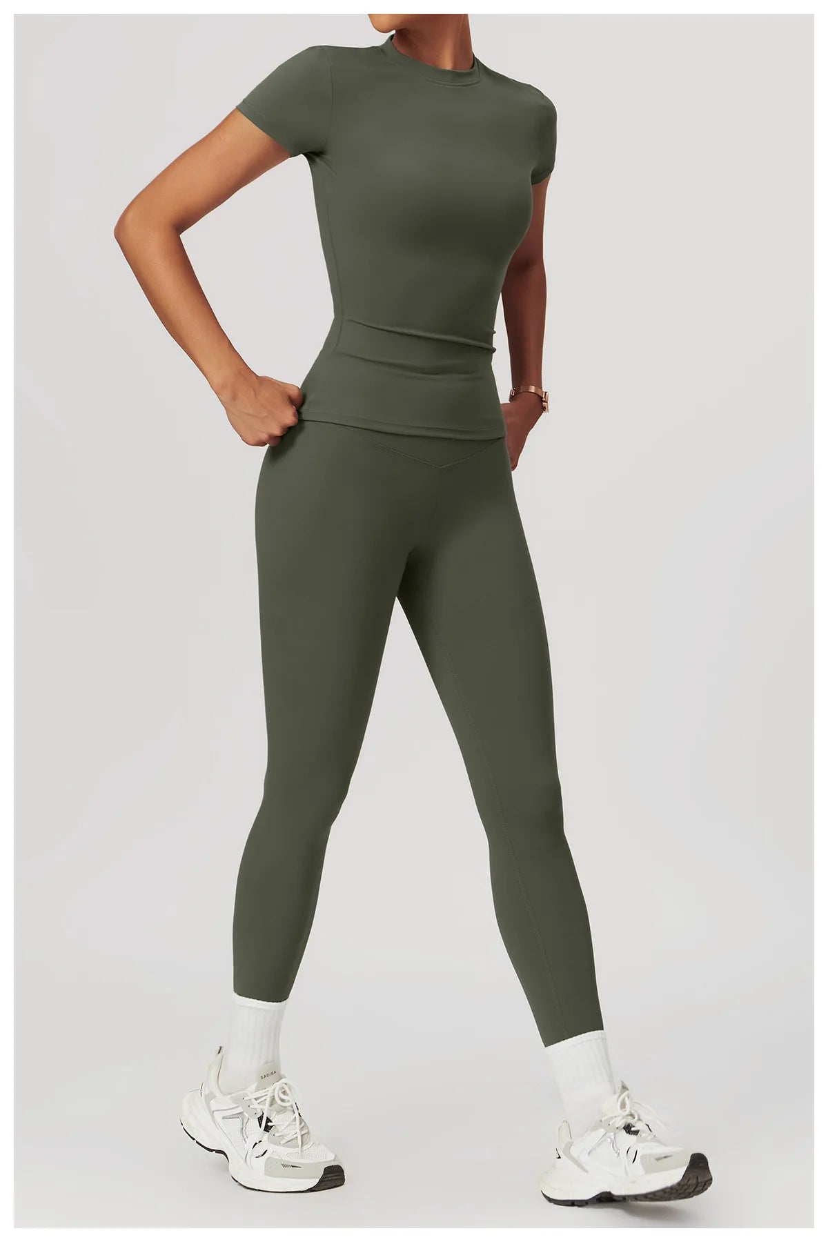 Elevate your fitness wardrobe with the NCLAGEN Short Sleeve T-Shirt! This stylish gym essential features lightweight, breathable nylon that keeps you cool during workouts, yoga, or casual outings. The flattering round neck and fitted silhouette ensure a perfect fit, making