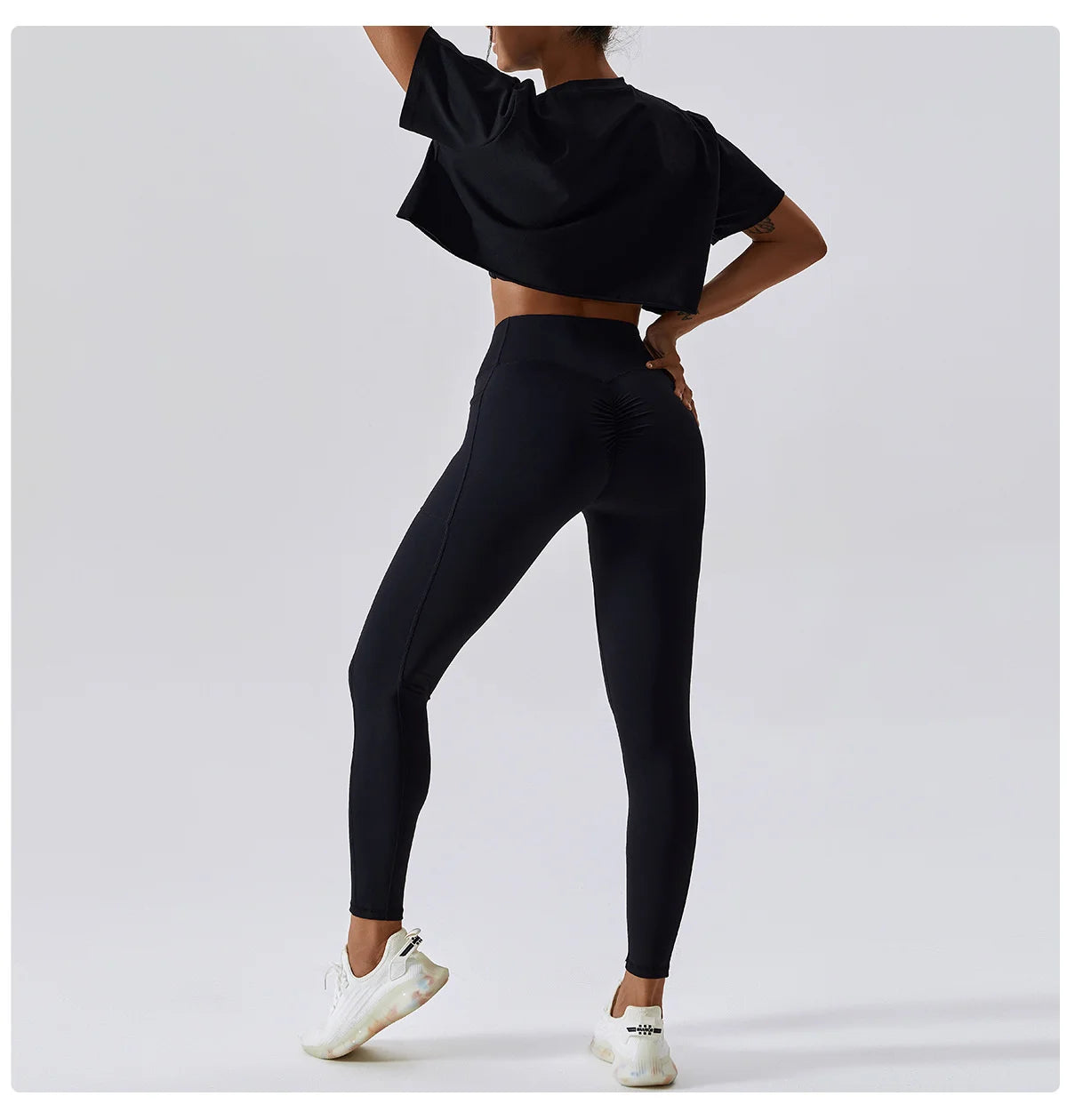 Stylish NCLAGEN Casual T-shirt in a chic crop design, crafted from soft, breathable cotton and spandex. Perfect for yoga, dance, or running, this loose-fit top ensures unrestricted movement and ultimate comfort. Stay fresh with quick-dry