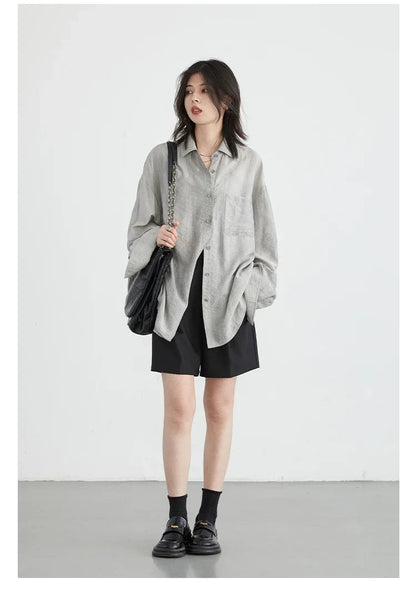 Elevate your summer wardrobe with our **Textured Long Sleeve Blouse with Split Collar**. This stylish piece features a vibrant tie-dye pattern, soft and breathable fabric for all-day comfort, and a modern split collar design that effortlessly transitions from casual