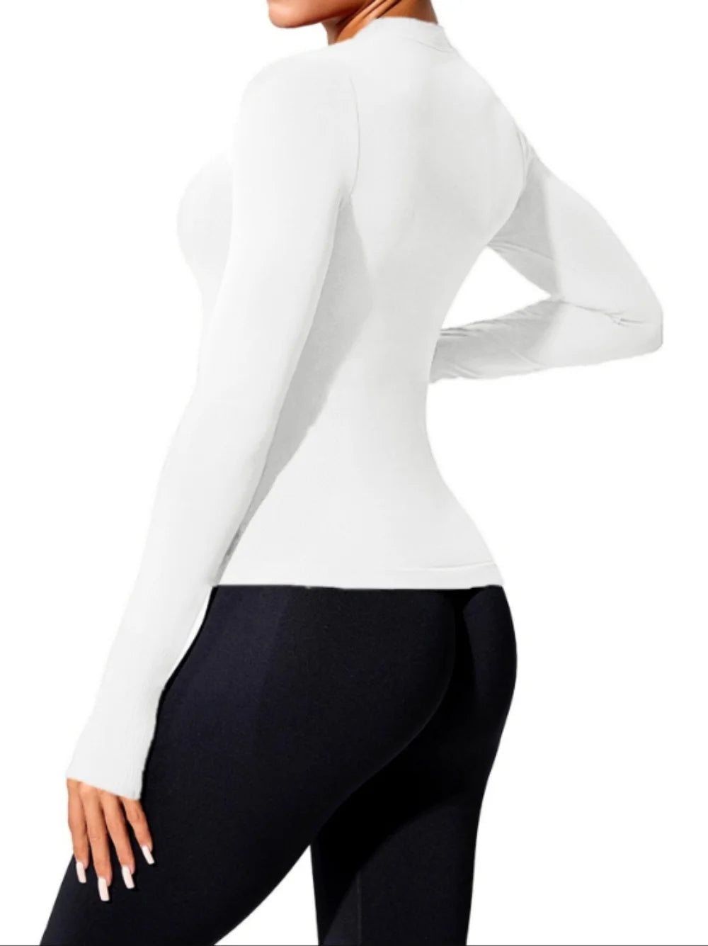 Elevate your fitness game with our Long Sleeve Yoga Shirt! This stylish top features a seamless design crafted from breathable, quick-dry nylon fabric, ensuring optimal comfort during your workouts. With a flattering fit that hugs your body perfectly, it's ideal for everything