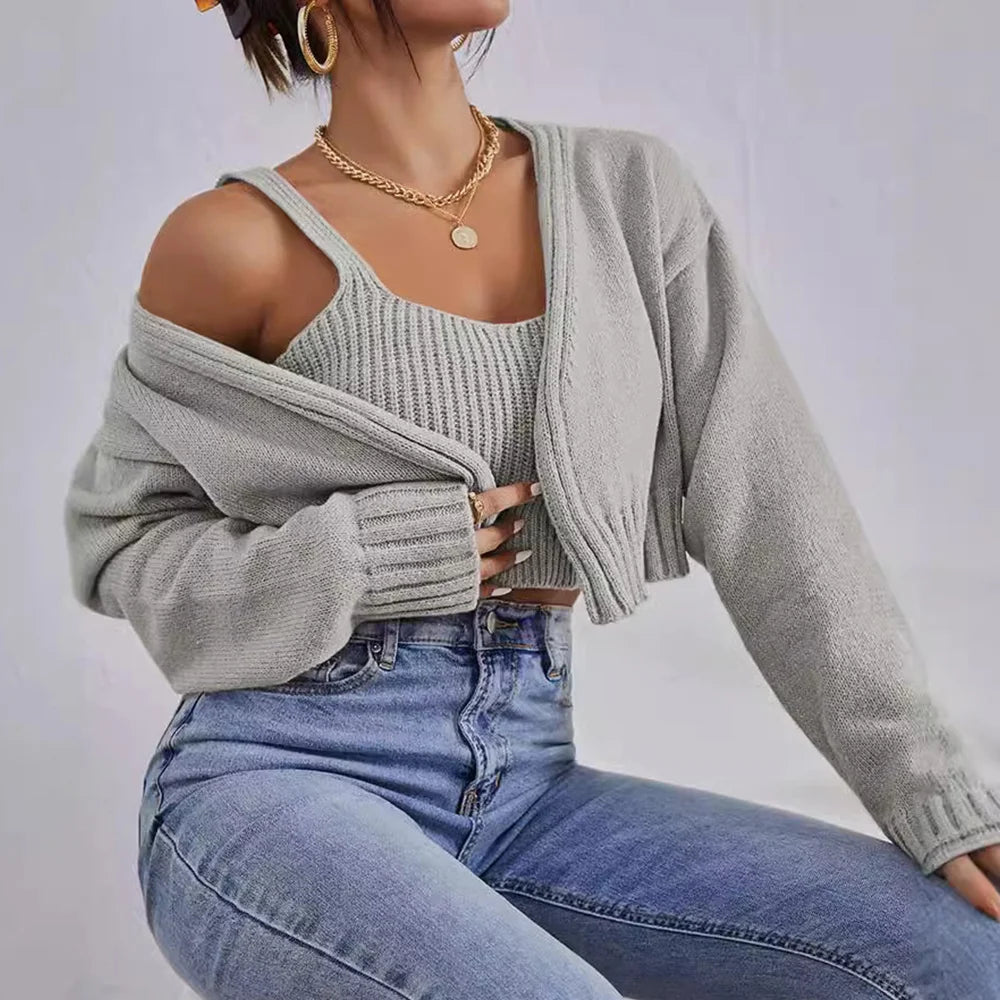 Solid Color Long Sleeve Square Neck Top