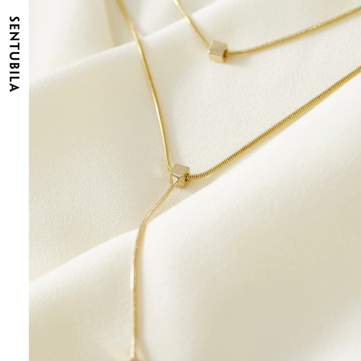 Elegant Swing Collar Satin Blouse with Chain Detail