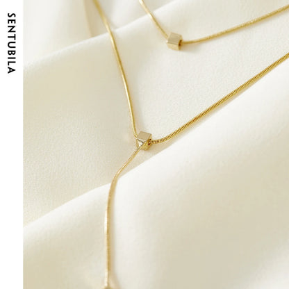 Elegant Swing Collar Satin Blouse with Chain Detail