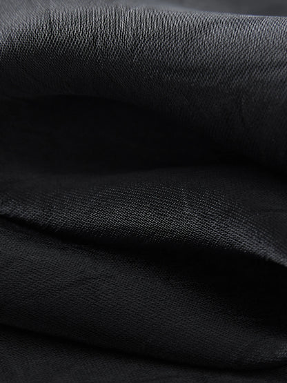 Textured Black Blouse & Slimming Silhouette Top