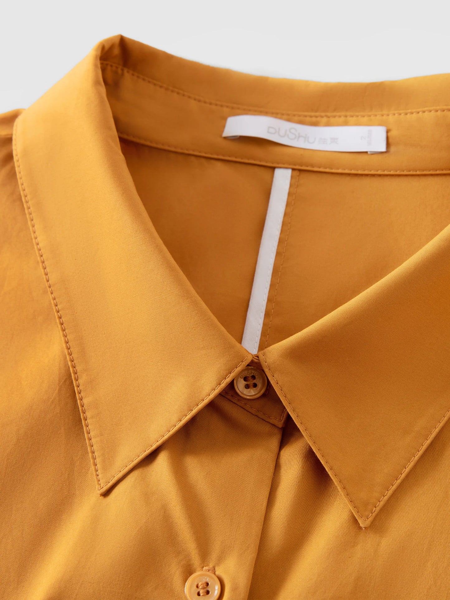 Buckle Short Sleeve Blouse & Fitted Waist Shirt