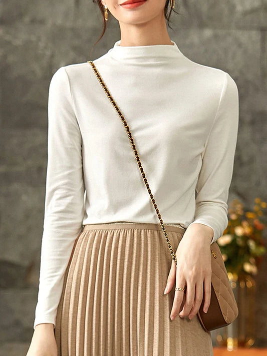 Soft Slim Long Sleeve Basic Tee Shirt