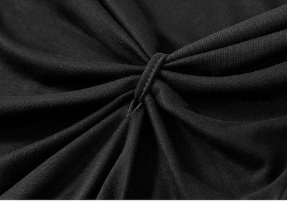 Irregular Knitted Long Sleeve Skew Collar Pullover