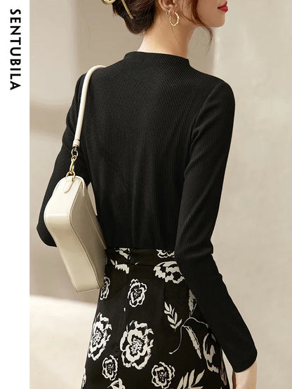 Cut Out Gathered Round Neck Long Sleeve T-shirt