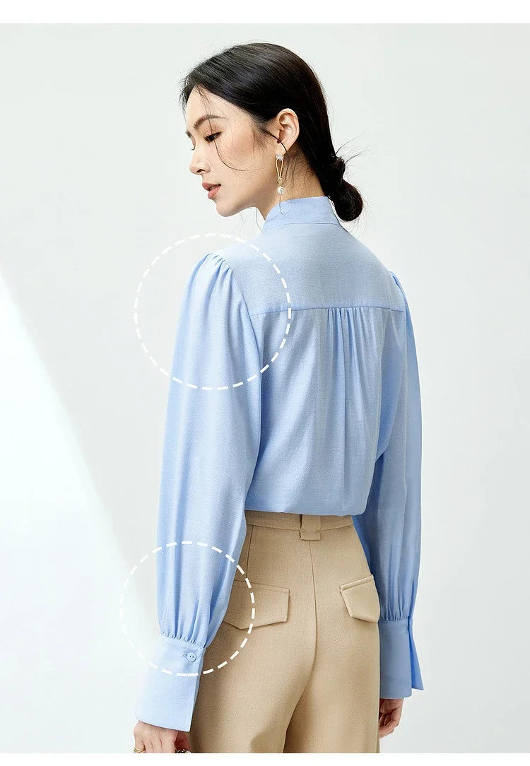 Bow Chiffon Blouse & Camisole Set