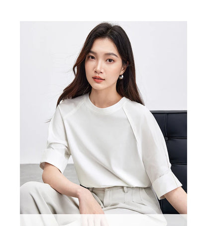 Casual Crewneck Short Sleeve Top