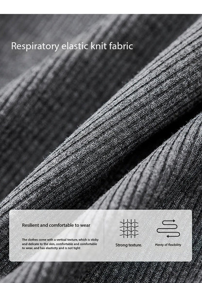 Slim Fit U Collar Knit Tank Top & Casual Tee