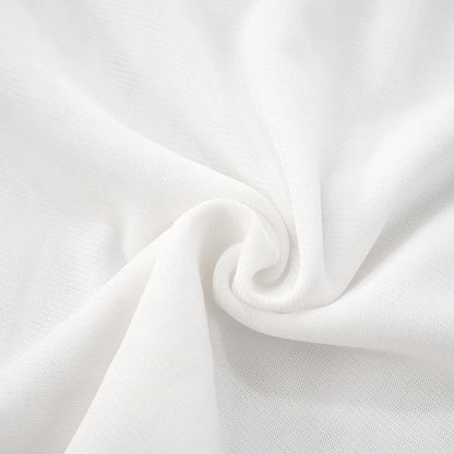 See-Through One Shoulder Mesh Pullover Top