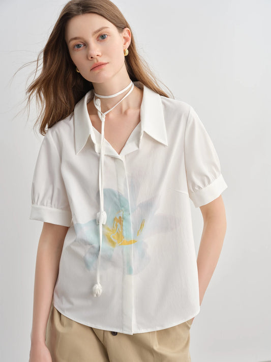 Artistic Print Relaxed Fit Shirt & Unique Design