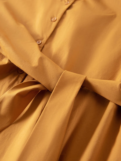 Buckle Short Sleeve Blouse & Fitted Waist Shirt