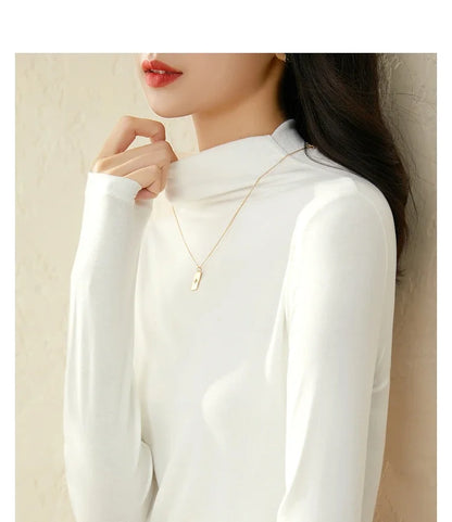 Soft Slim Long Sleeve Basic Tee Shirt