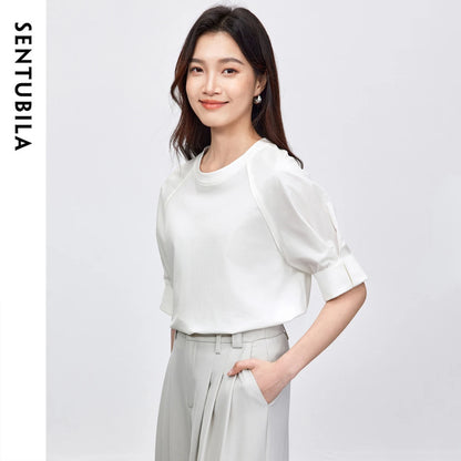 Casual Crewneck Short Sleeve Top