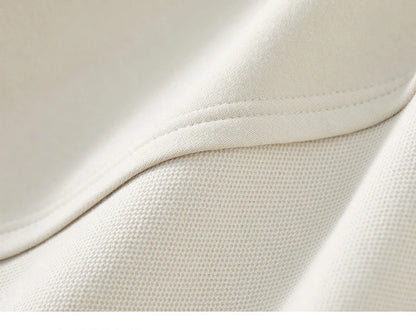 Irregular Drop Long Sleeve Cotton Knit Pullover