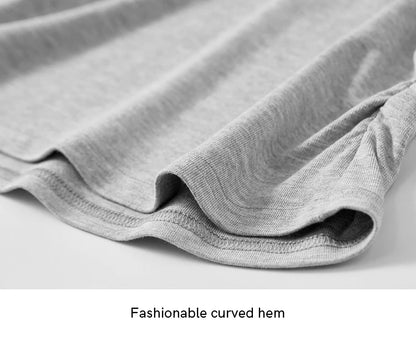 Slim Fit Half High Neck Tee & Shirring Detail