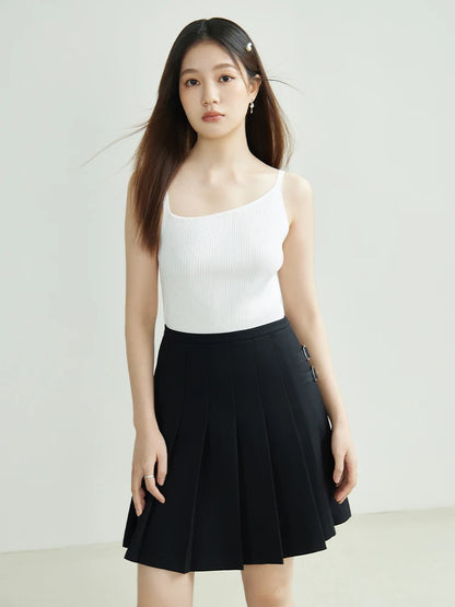 Knitted Irregular Design Camisole & Sleeveless Tops