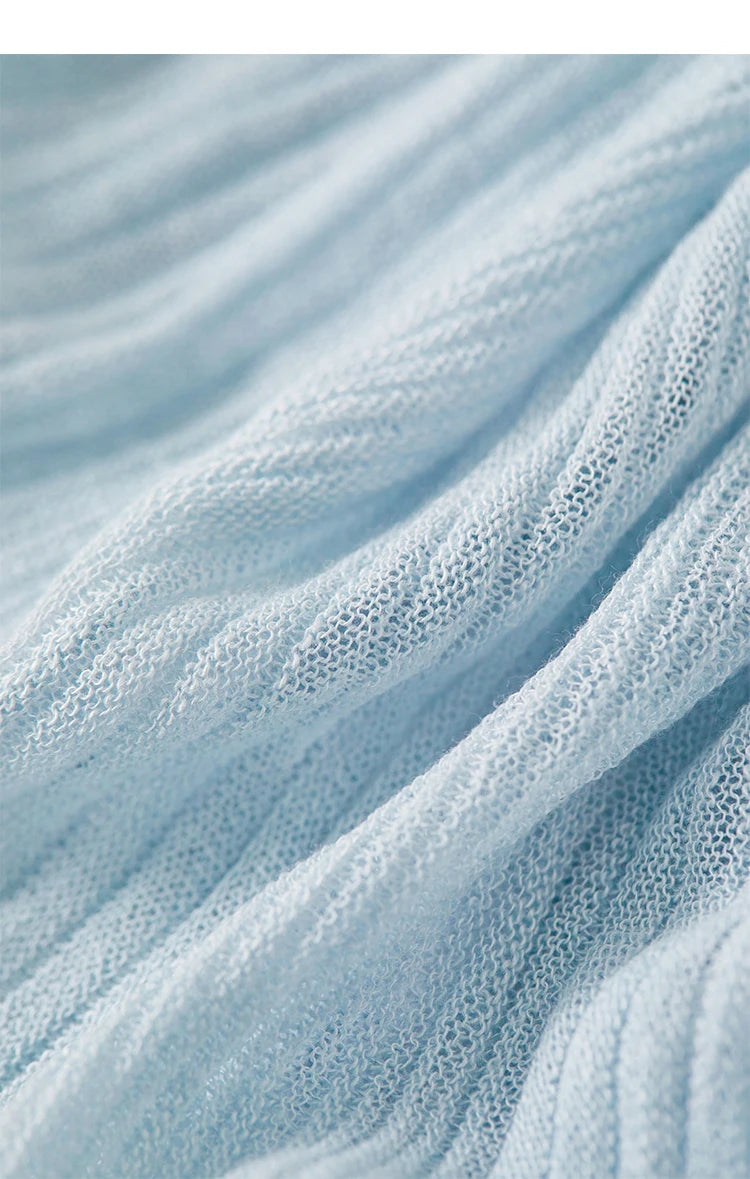 V-neck Cropped Knitted Cardigan & Long Sleeve Top