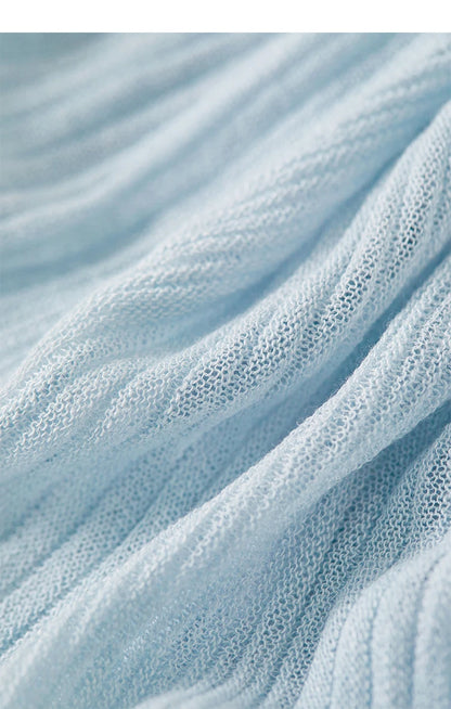 V-neck Cropped Knitted Cardigan & Long Sleeve Top