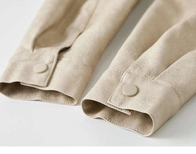 Vintage Faux Leather Cropped Jacket & Retro Outerwear