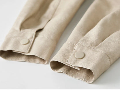 Vintage Faux Leather Cropped Jacket & Retro Outerwear