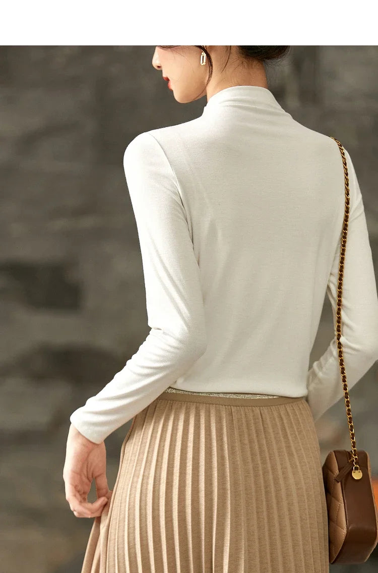 Soft Slim Long Sleeve Basic Tee Shirt