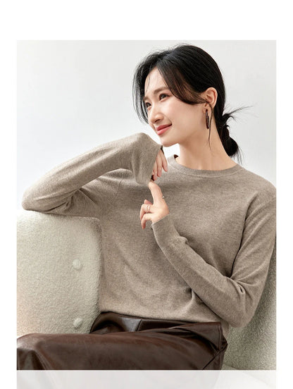 Comfort Knitted Pullover Round Collar & Long Sleeve