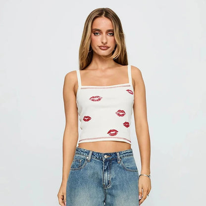 Printed Camisole Short Top & Casual Versatile Wear