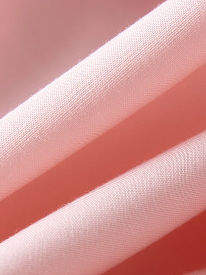 Asymmetrical Hem Pleated Short-Sleeved Shirt