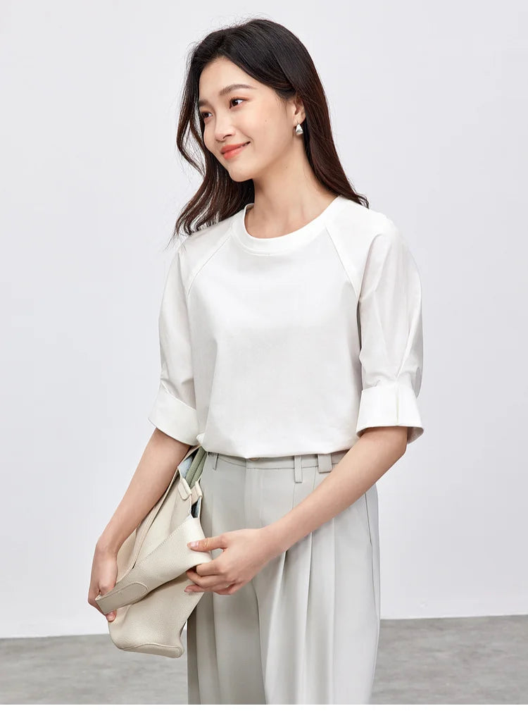 Casual Crewneck Short Sleeve Top