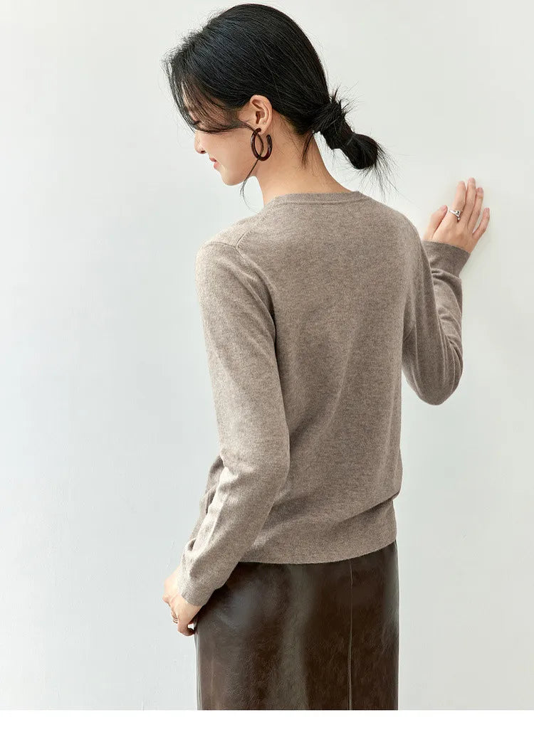Comfort Knitted Pullover Round Collar & Long Sleeve