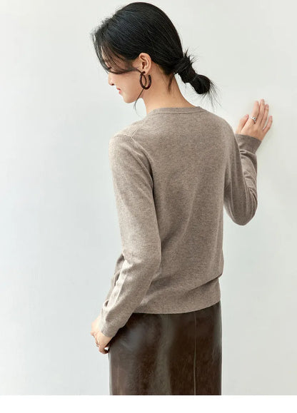 Comfort Knitted Pullover Round Collar & Long Sleeve
