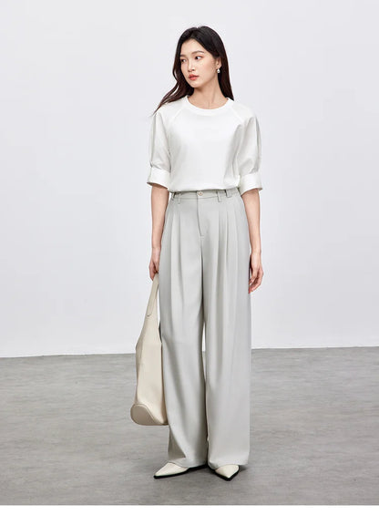 Casual Crewneck Short Sleeve Top