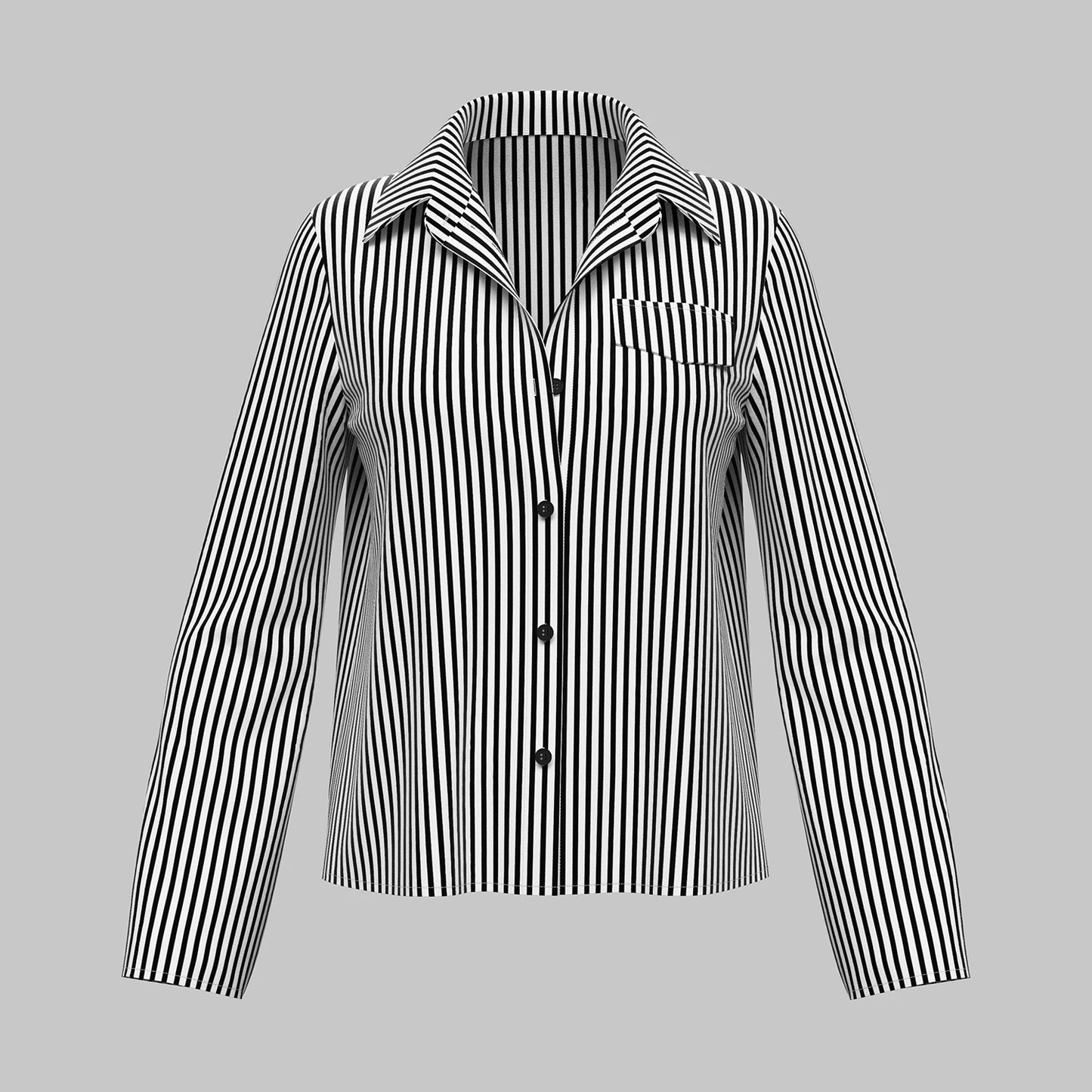 Stripe Long Sleeve Shirt & Stylish Workwear Top