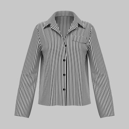 Stripe Long Sleeve Shirt & Stylish Workwear Top