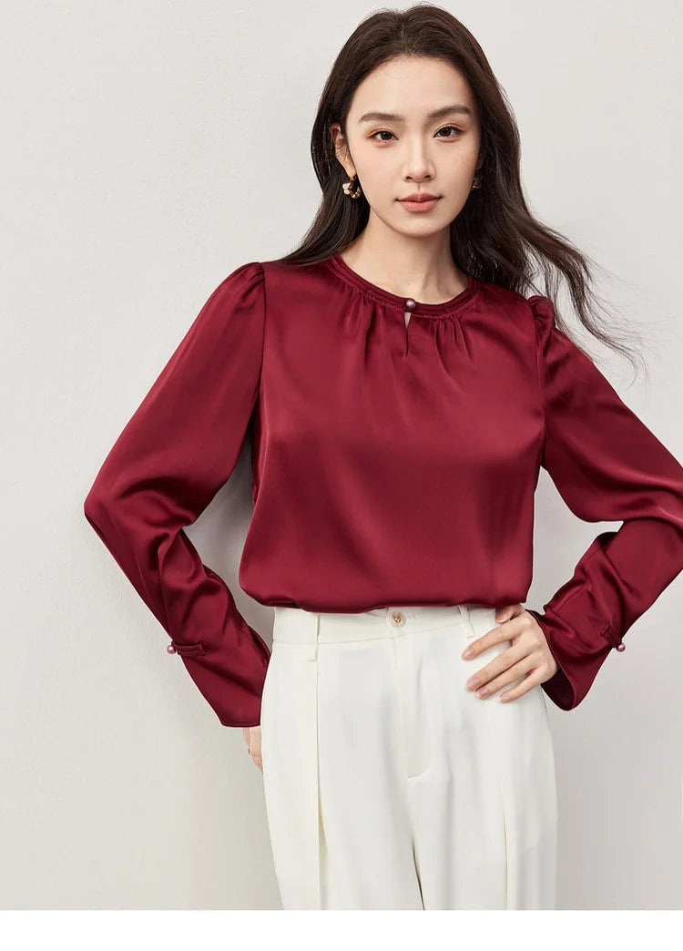 Hollow Out Flare Sleeve O Neck Blouse & Shirt