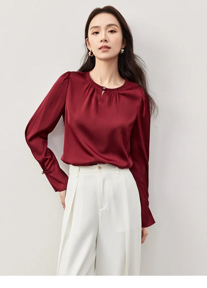 Hollow Out Flare Sleeve O Neck Blouse & Shirt