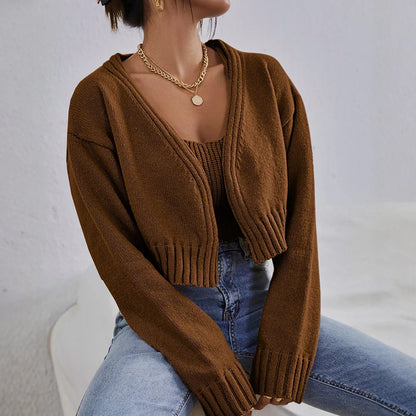 Solid Color Long Sleeve Square Neck Top