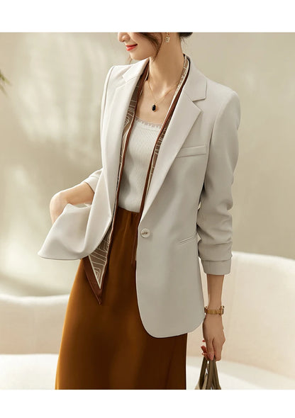 Notched Suit Jacket & Elegant Office Blazer