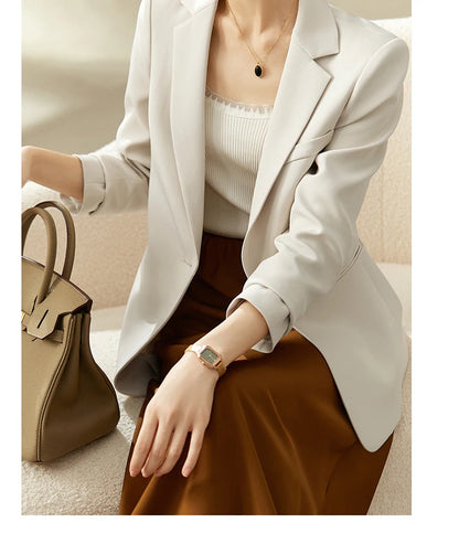 Notched Suit Jacket & Elegant Office Blazer
