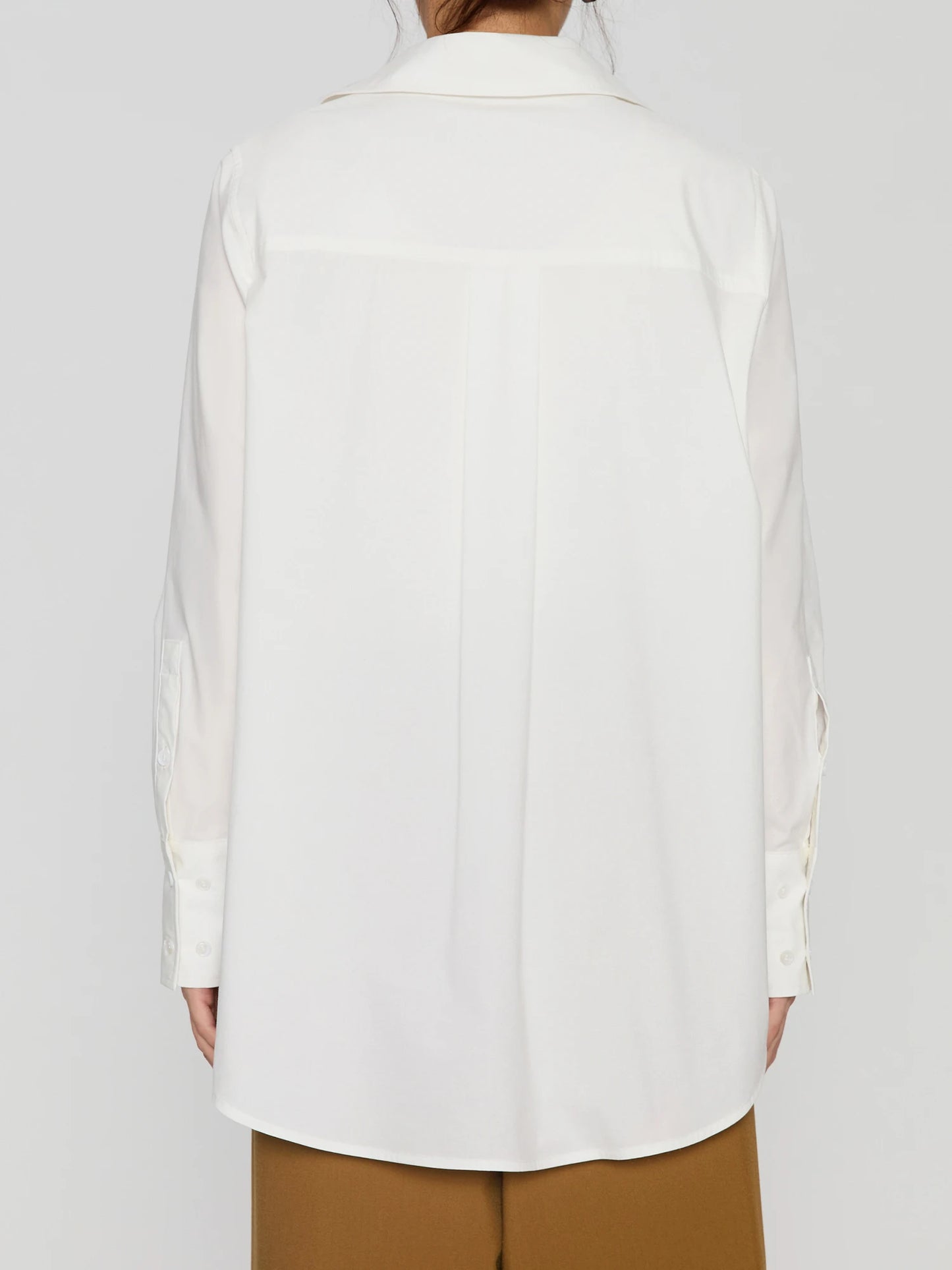 Polo Neck Long Sleeve Blouse & Pocket Detail Shirt