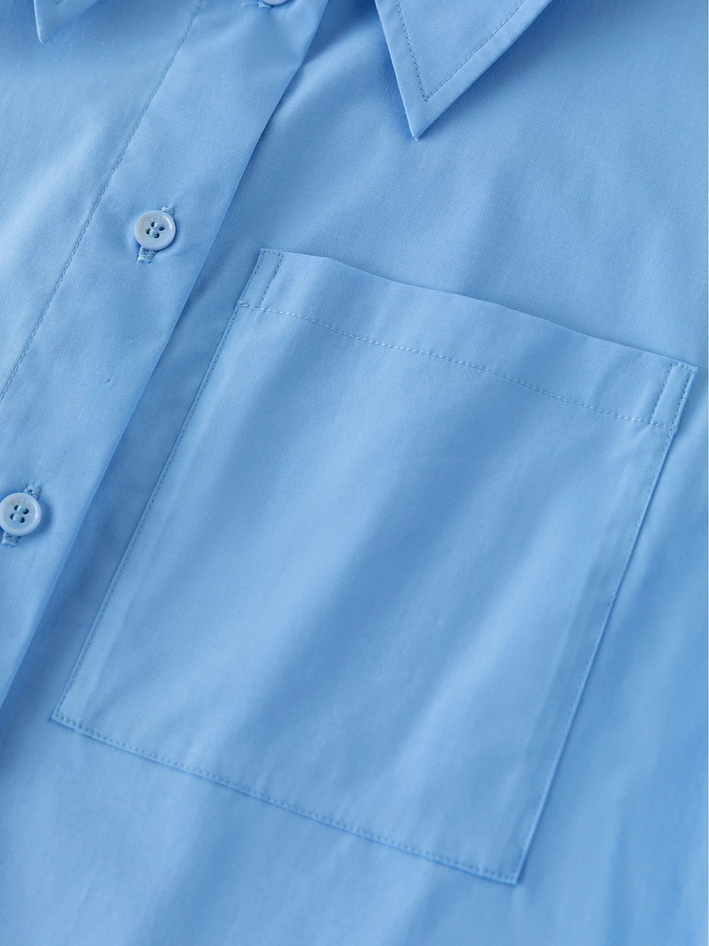 Polo Neck Long Sleeve Blouse & Pocket Detail Shirt