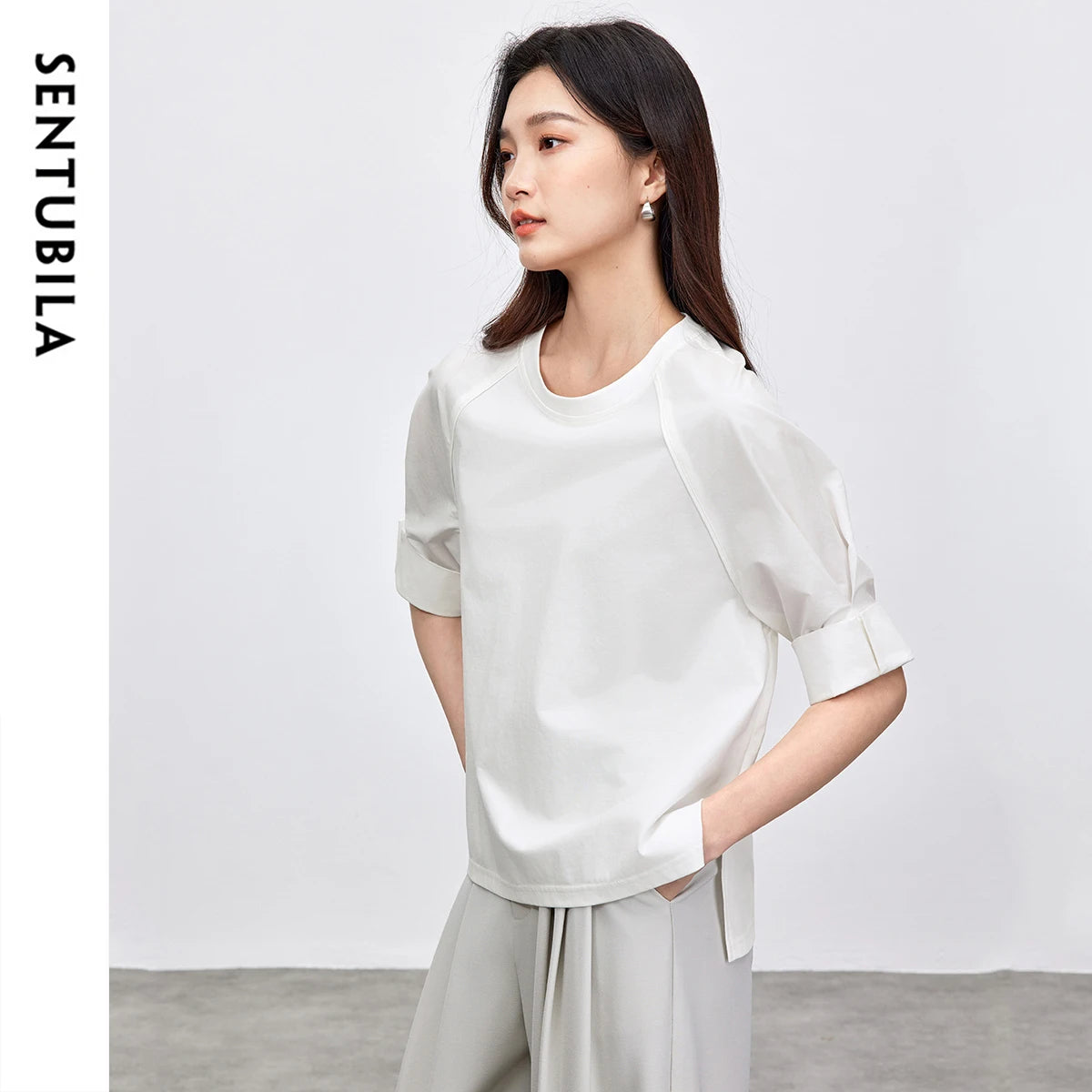 Casual Crewneck Short Sleeve Top