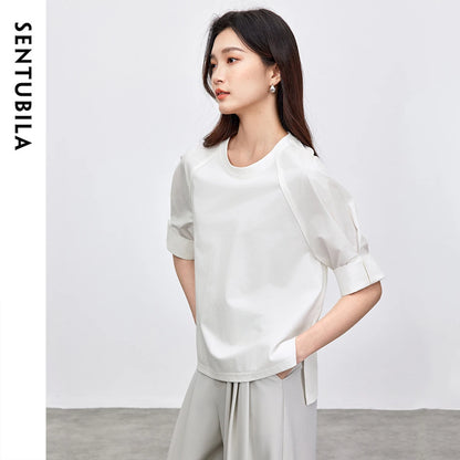 Casual Crewneck Short Sleeve Top