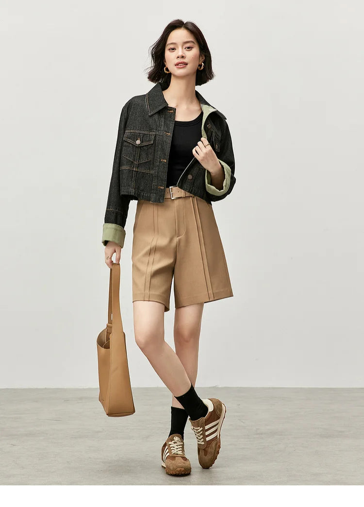 Slim Fit U Collar Knit Tank Top & Casual Tee